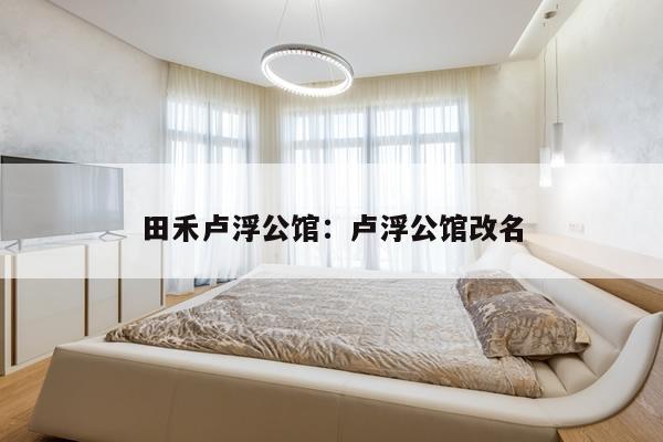 田禾卢浮公馆:卢浮公馆改名